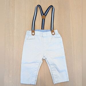 Mayoral Light Gray Suspender Trousers